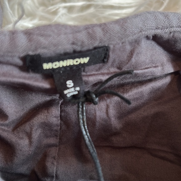 NWT, Monrow, Women, adjustable spaghetti strap romper, side pockets, fully lined - Picture 4 of 8